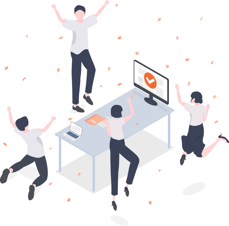 プロジェクト完了のイラスト