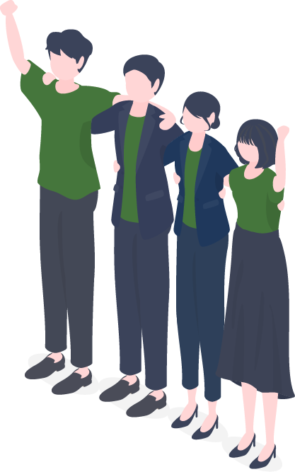 チームワークのイラスト